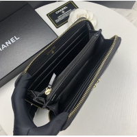 【CHANEL】シャネル 19 ロング ジップ ウォレット ブラック（AP0948）