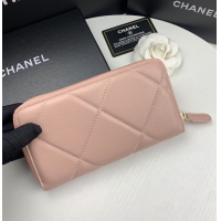 【CHANEL】シャネル 19 ロング ジップ ウォレット ピンク（AP0948）