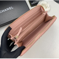 【CHANEL】シャネル 19 ロング ジップ ウォレット ピンク（AP0948）
