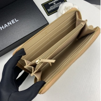 【CHANEL】シャネル 19 ロング ジップ ウォレット アプリコット（AP0948）