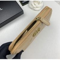 【CHANEL】シャネル 19 ロング ジップ ウォレット アプリコット（AP0948）