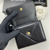【CHANEL】シャネル CCロゴ 三つ折り財布 ブラック（AP0956）