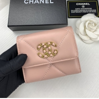 【CHANEL】シャネル CCロゴ 三つ折り財布 ピンク（AP0956）