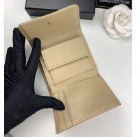 【CHANEL】シャネル CCロゴ 三つ折り財布 アプリコット（AP0956）