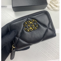 【CHANEL】シャネル ジップ小銭入れ ブラック（AP0949）