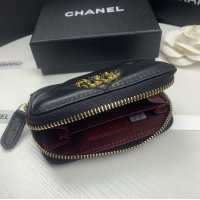 【CHANEL】シャネル ジップ小銭入れ ブラック（AP0949）