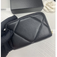 【CHANEL】シャネル ジップ小銭入れ ブラック（AP0949）