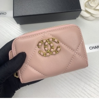 【CHANEL】シャネル ジップ小銭入れ ピンク（AP0949）