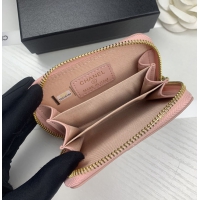 【CHANEL】シャネル ジップ小銭入れ ピンク（AP0949）