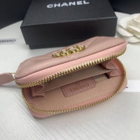 【CHANEL】シャネル ジップ小銭入れ ピンク（AP0949）