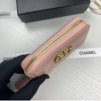 【CHANEL】シャネル ジップ小銭入れ ピンク（AP0949）