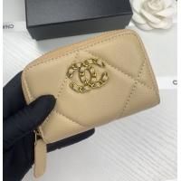 【CHANEL】シャネル ジップ小銭入れ アプリコット（AP0949）