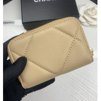 【CHANEL】シャネル ジップ小銭入れ アプリコット（AP0949）