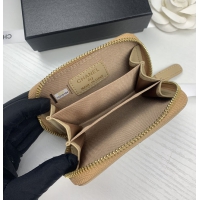 【CHANEL】シャネル ジップ小銭入れ アプリコット（AP0949）