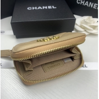 【CHANEL】シャネル ジップ小銭入れ アプリコット（AP0949）