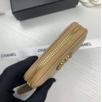 【CHANEL】シャネル ジップ小銭入れ アプリコット（AP0949）
