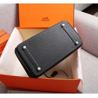 【HERMES】エルメス バッグコレクション《バーキン》35 ハンドバッグ ブラック/シルバー金具（HERMES 003）
