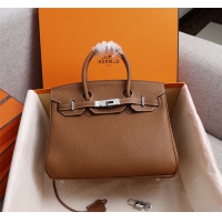 【HERMES】エルメス バッグコレクション《バーキン》35 ハンドバッグ ブラウン/シルバー金具（HERMES 010）