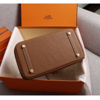 【HERMES】エルメス バッグコレクション《バーキン》35 ハンドバッグ ブラウン/シルバー金具（HERMES 010）