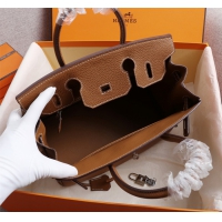 【HERMES】エルメス バッグコレクション《バーキン》35 ハンドバッグ ブラウン/シルバー金具（HERMES 010）