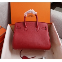 【HERMES】エルメス バッグコレクション《バーキン》35 ハンドバッグ レッド/シルバー金具（HERMES 005）