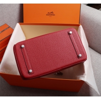 【HERMES】エルメス バッグコレクション《バーキン》35 ハンドバッグ レッド/シルバー金具（HERMES 005）