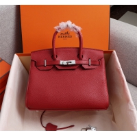 【HERMES】エルメス バッグコレクション《バーキン》35 ハンドバッグ レッド/シルバー金具（HERMES 005）