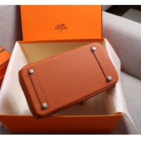 【HERMES】エルメス バッグコレクション《バーキン》35 ハンドバッグ オレンジ/シルバー金具（HERMES 001）