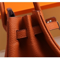 【HERMES】エルメス バッグコレクション《バーキン》35 ハンドバッグ オレンジ/シルバー金具（HERMES 001）