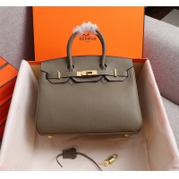 【HERMES】エルメス バッグコレクション《バーキン》35 ハンドバッグ ダークグレー/ゴールド金具（HERMES 008）