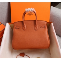 【HERMES】エルメス バッグコレクション《バーキン》35 ハンドバッグ オレンジ/ゴールド金具（HERMES 002）