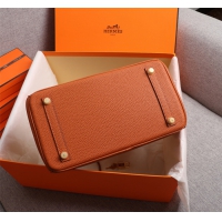 【HERMES】エルメス バッグコレクション《バーキン》35 ハンドバッグ オレンジ/ゴールド金具（HERMES 002）