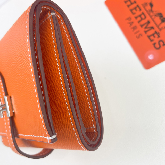 【HERMES】エルメス スーパーコピー ベアンウォレット オレンジ（H082875）