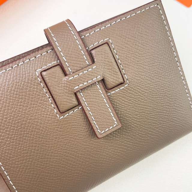 【HERMES】エルメス スーパーコピー ニュー・Hパッサン ショートウォレット エレファントグレー（H085779CK18）