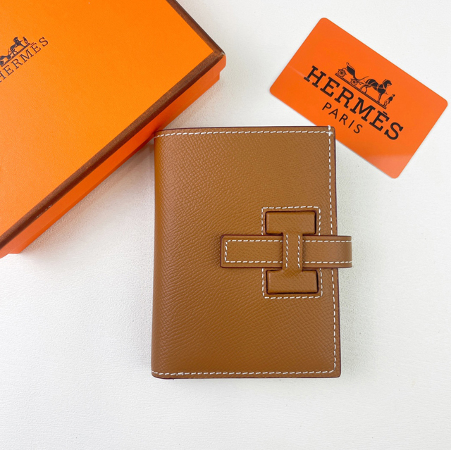 【HERMES】エルメス スーパーコピー ニュー・Hパッサン ショートウォレット ブラウン（H085779CK37）