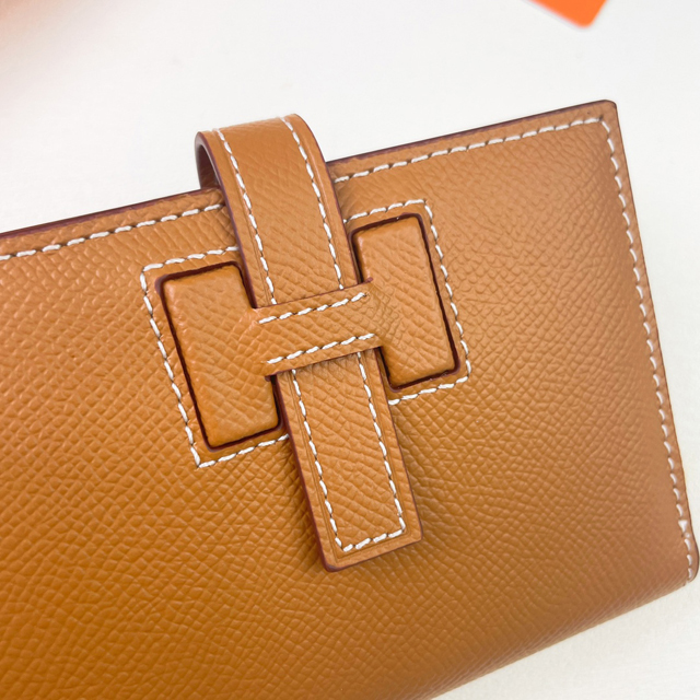 【HERMES】エルメス スーパーコピー ニュー・Hパッサン ショートウォレット ブラウン（H085779CK37）