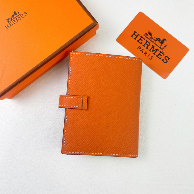 【HERMES】エルメス スーパーコピー ニュー・Hパッサン ショートウォレット オレンジ（H085779CK93）