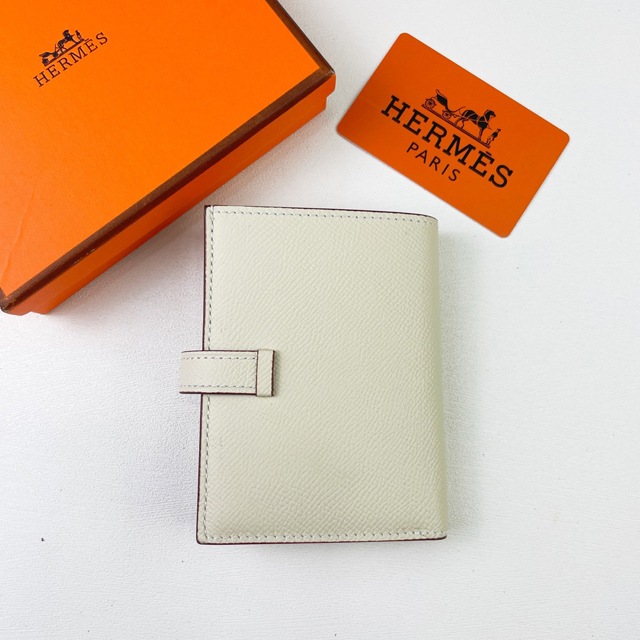 【HERMES】エルメス スーパーコピー ニュー・Hパッサン ショートウォレット チョークホワイト（H085779CK10）