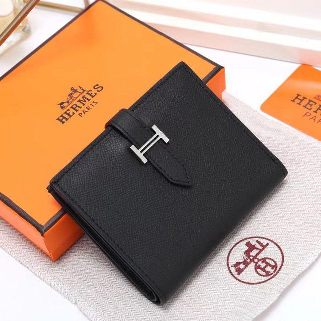 【HERMES】エルメス スーパーコピー ベアン ショートウォレット ノワール（H039790CK89）