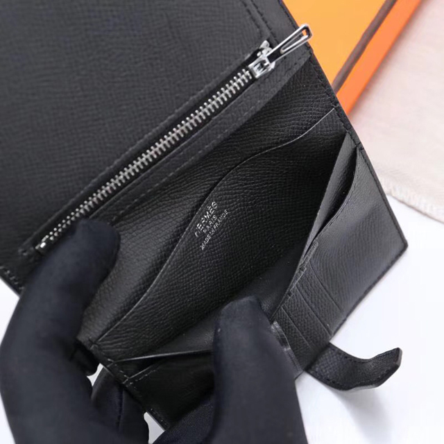 【HERMES】エルメス スーパーコピー ベアン ショートウォレット ノワール（H039790CK89）