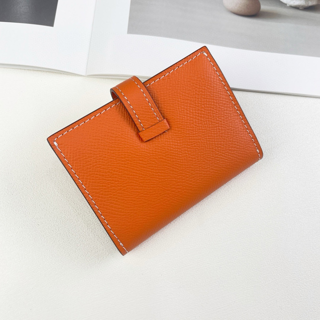 【HERMES】エルメス スーパーコピー ベアンミニウォレット オレンジ（H039796CC93）