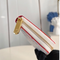 【Louis Vuitton】ルイヴィトン スーパーコピー LV × TM ジッピー･ウォレット ホワイト（M13922）