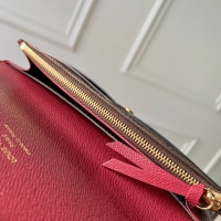 【Louis Vuitton】ルイヴィトン スーパーコピー ポルトフォイユ・エミリー Emile ダミエ・エベヌ レッド（N63544）