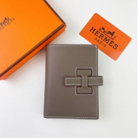 【HERMES】エルメス スーパーコピー ニュー・Hパッサン ショートウォレット エレファントグレー（H085779CK18）