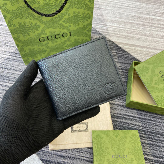 【GUCCI】グッチ 795316 ダブルG コイン ウォレット グレー 