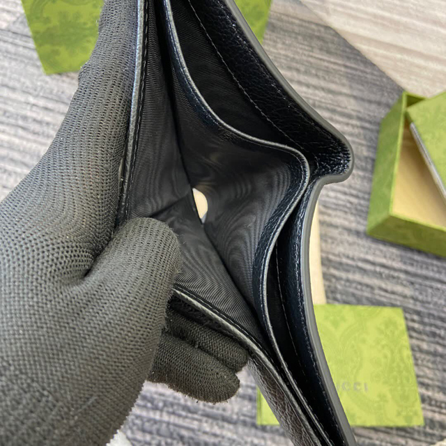【GUCCI】グッチ 795316 ダブルG コイン ウォレット グレー 