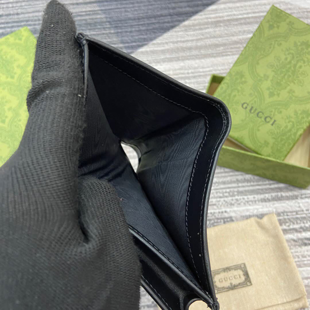 【GUCCI】グッチ 790055 GG マーモント カードケース ウォレット ブラック