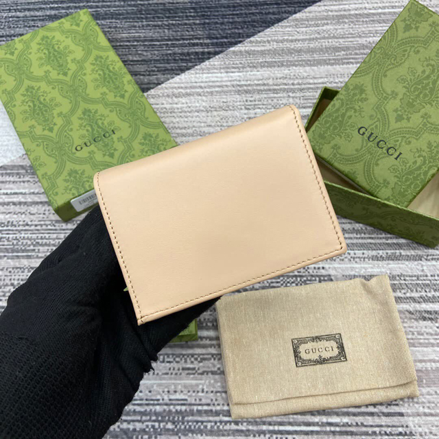 【GUCCI】グッチ 790055 GG マーモント カードケース ウォレット ライトベージュ