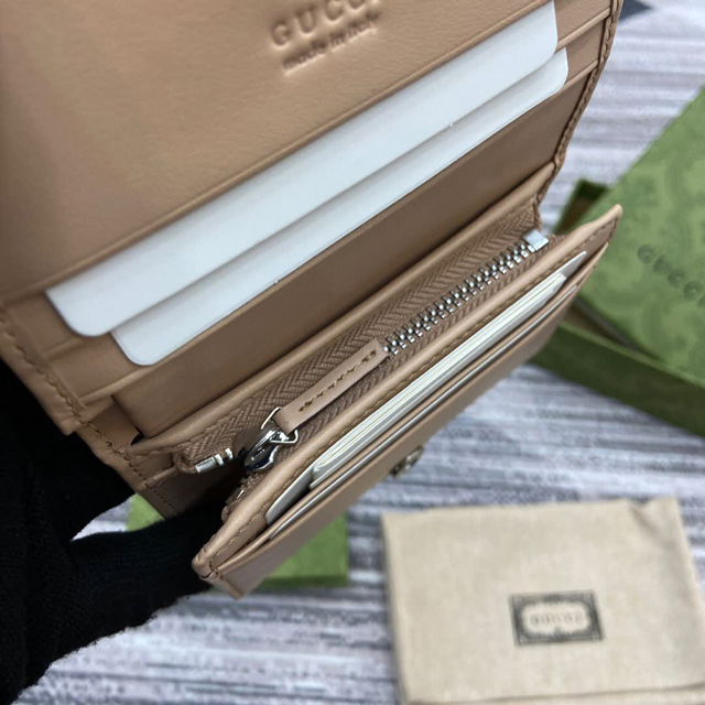 【GUCCI】グッチ 790055 GG マーモント カードケース ウォレット ライトベージュ