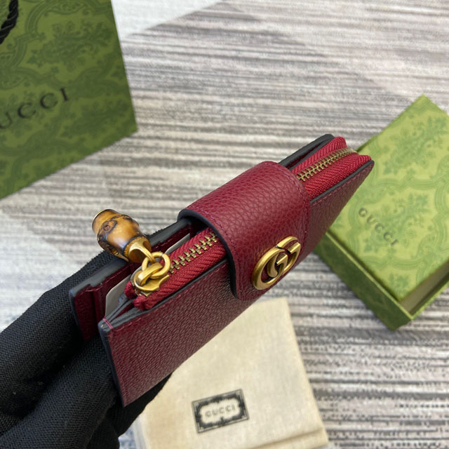【GUCCI】グッチ 739498 ダブルG ミディアム ウォレット ロッソ アンコーラ